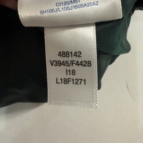 Lands End M Puffer Down Plaid Vest Tartan Navy Green Outdoor Preppy - Picture 7 of 9